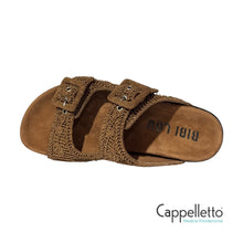 Carica l&#39;immagine nel visualizzatore di Gallery, DALILA 55 Slipper Macramè Marrone
