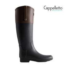 Carica l&#39;immagine nel visualizzatore di Gallery, Women&#39;s Riding Tall Wellington Boots Black/Brown
