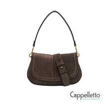 Carica l'immagine nel visualizzatore di Gallery, HELENA ROUND Borsa Piccola in Suede Moka
