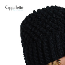 Carica l&#39;immagine nel visualizzatore di Gallery, KEVINA Berretto in Maglia Nero
