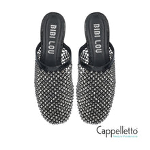 Carica l'immagine nel visualizzatore di Gallery, SlipOn Flat Gioiello Nero/Argento
