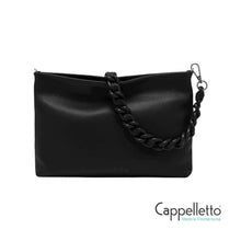 Carica l'immagine nel visualizzatore di Gallery, BRENDA Pochette in Pelle Martellata Nera
