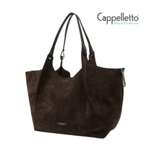 Carica l&#39;immagine nel visualizzatore di Gallery, DUA Big Borsa in Pelle Scamosciata Moka
