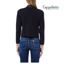 Carica l&#39;immagine nel visualizzatore di Gallery, Giacca con Zip in Maglia Nera MF5134
