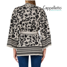 Carica l'immagine nel visualizzatore di Gallery, Giacca in Maglia Jacquard Arab White/Black WA6423
