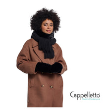 Carica l'immagine nel visualizzatore di Gallery, VLIEN Sciarpa con EcoPelliccia Nero
