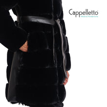 Carica l&#39;immagine nel visualizzatore di Gallery, BRIDGET EcoPelliccia con Dettagli in EcoPelle Nero
