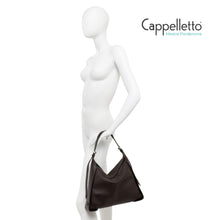 Carica l&#39;immagine nel visualizzatore di Gallery, PENELOPE Borsa in Pelle Double Espresso/Castoro
