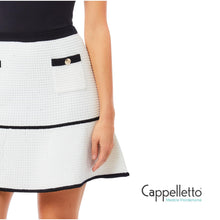 Carica l&#39;immagine nel visualizzatore di Gallery, Gonna in Maglia Latte/Nero CF5133
