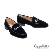 Carica l&#39;immagine nel visualizzatore di Gallery, DALCY Mocassino Donna in Velluto Nero
