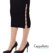 Carica l&#39;immagine nel visualizzatore di Gallery, Gonna Longuette in Maglia Nera MF5034
