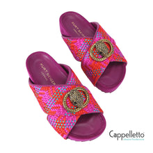 Carica l&#39;immagine nel visualizzatore di Gallery, CHELSEA SlipOn Cross Strap Fuxia
