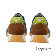 Carica l'immagine nel visualizzatore di Gallery, Sneaker Uomo 9758 Avio/White/Cuoio
