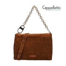 Carica l'immagine nel visualizzatore di Gallery, REFLEX Borsa Big 3028 Suede Croco Cognac
