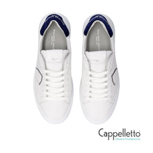 Carica l&#39;immagine nel visualizzatore di Gallery, TEMPLE Uomo Daim Bianco/Blu VD23
