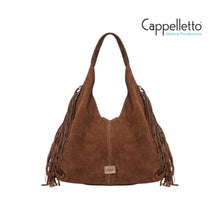 Carica l&#39;immagine nel visualizzatore di Gallery, REANNA CM Borsa in Suede Cuoio/Gold
