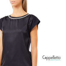 Carica l&#39;immagine nel visualizzatore di Gallery, T-Shirt Moda Manica Corta Nero UF5262

