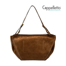 Carica l&#39;immagine nel visualizzatore di Gallery, BLOOM Borsa in Pelle Scamosciata Cognac
