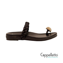 Carica l'immagine nel visualizzatore di Gallery, BALNE Ciabattina Flat con Gioiello Nero
