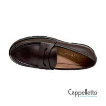Carica l'immagine nel visualizzatore di Gallery, FONTI Penny Loafer con Mascherina in Pelle Marrone
