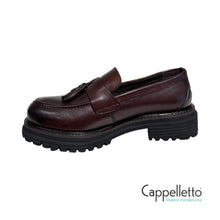 Carica l'immagine nel visualizzatore di Gallery, Mocassino Donna BL35029 Pelle Old Crust Testa di Moro
