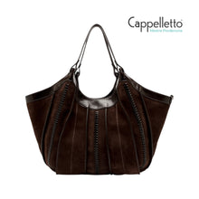Carica l'immagine nel visualizzatore di Gallery, DUA Borsa Grande in Pelle e Suede Ralph Espresso
