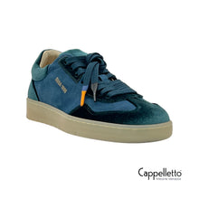 Carica l&#39;immagine nel visualizzatore di Gallery, GUGA Sneaker Donna Velluto Petrolio
