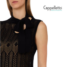 Carica l'immagine nel visualizzatore di Gallery, Top in Maglia con Fiocco Nero WA6329
