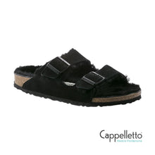 Carica l&#39;immagine nel visualizzatore di Gallery, Arizona Donna Shearling Black Suede
