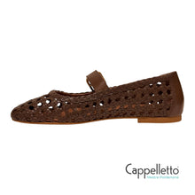 Carica l'immagine nel visualizzatore di Gallery, BALZA Ballerina in Pelle Intrecciata Mid Brown
