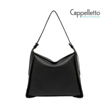 Carica l&#39;immagine nel visualizzatore di Gallery, PENELOPE Borsa in Pelle Double Nero/Castoro

