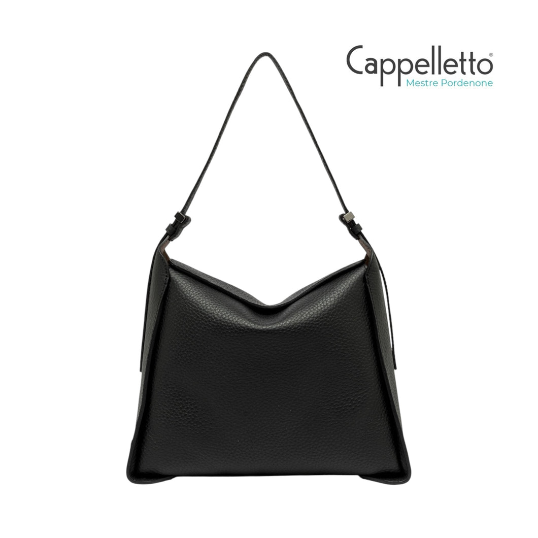 PENELOPE Borsa in Pelle Double Nero/Castoro