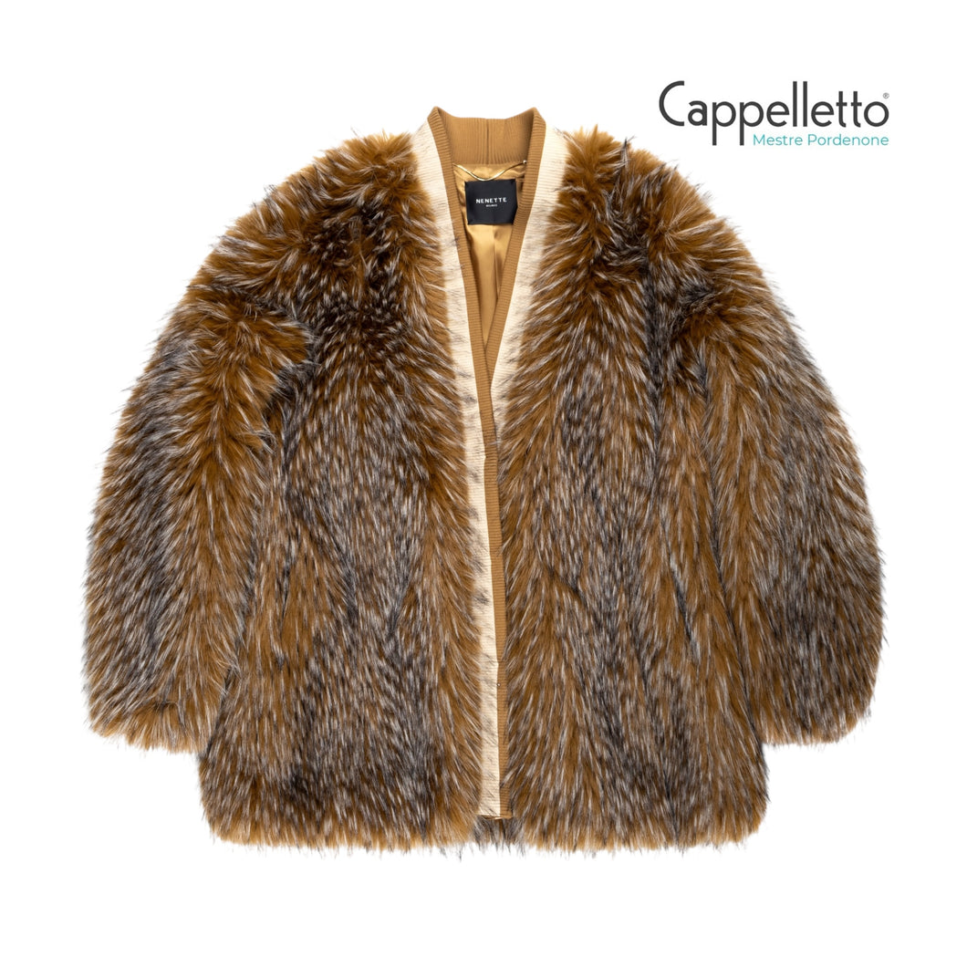 PACCI Giacca Bordi Maglia Tessuto Ecomurmasky - Tabacco
