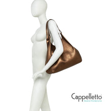 Carica l&#39;immagine nel visualizzatore di Gallery, DUA Big Borsa in Pelle Nero/Castoro
