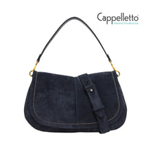 Carica l'immagine nel visualizzatore di Gallery, HELENA ROUND Borsa Media in Suede Notturno
