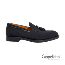Carica l'immagine nel visualizzatore di Gallery, Mocassino 644 con Nappine in Suede Blu

