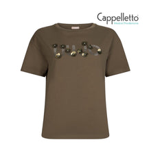 Carica l'immagine nel visualizzatore di Gallery, T-Shirt con Applicazioni Gioiello DarkOlive WA6238
