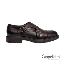 Carica l'immagine nel visualizzatore di Gallery, Scarpa Doppia Fibbia in Pelle Ebano
