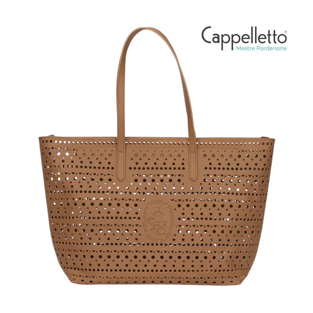 LISA 034 Borsa Shopper Pelle Cuoio