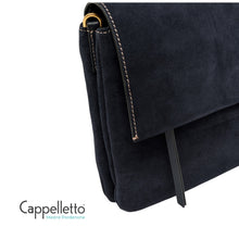 Carica l'immagine nel visualizzatore di Gallery, THREE Borsa in Camoscio/Pelle Notturno
