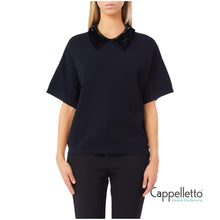 Carica l&#39;immagine nel visualizzatore di Gallery, Maglia Chiusa Manica Corta Nera CF5038
