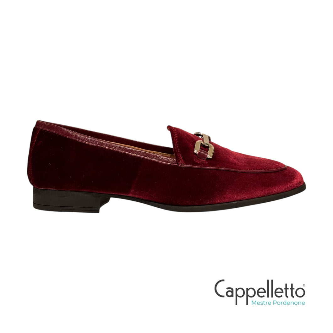 DALCY Mocassino Donna in Velluto Bordeaux