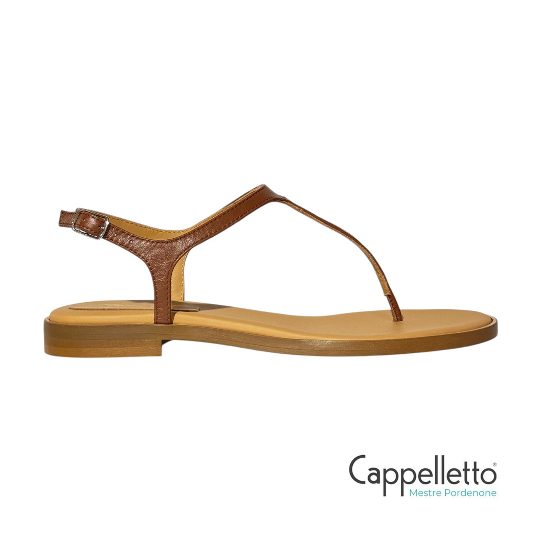 Sandalo Infradito Flat Nappa Cuoio