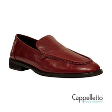 Carica l&#39;immagine nel visualizzatore di Gallery, HOUDINI Mocassino Tallone Intrecciato Pelle Bordeaux
