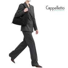 Carica l'immagine nel visualizzatore di Gallery, AURELIE Borsa Media in Pelle Intrecciata Nera
