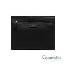 Carica l&#39;immagine nel visualizzatore di Gallery, FLORENCE Pochette da Uomo in Pelle Nera
