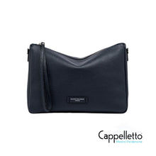 Carica l&#39;immagine nel visualizzatore di Gallery, NORA Pouch in pelle Martellata Blu Navy

