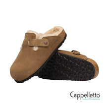 Carica l'immagine nel visualizzatore di Gallery, BOSTON Shearling Donna Pelle Scamosciata Dark Tea
