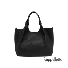 Carica l&#39;immagine nel visualizzatore di Gallery, DUA Borsa in Pelle Nero/Castoro
