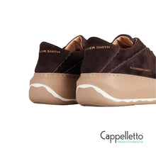 Carica l'immagine nel visualizzatore di Gallery, MYFAIR Sneaker Donna in Suede Marrone e Bordeaux
